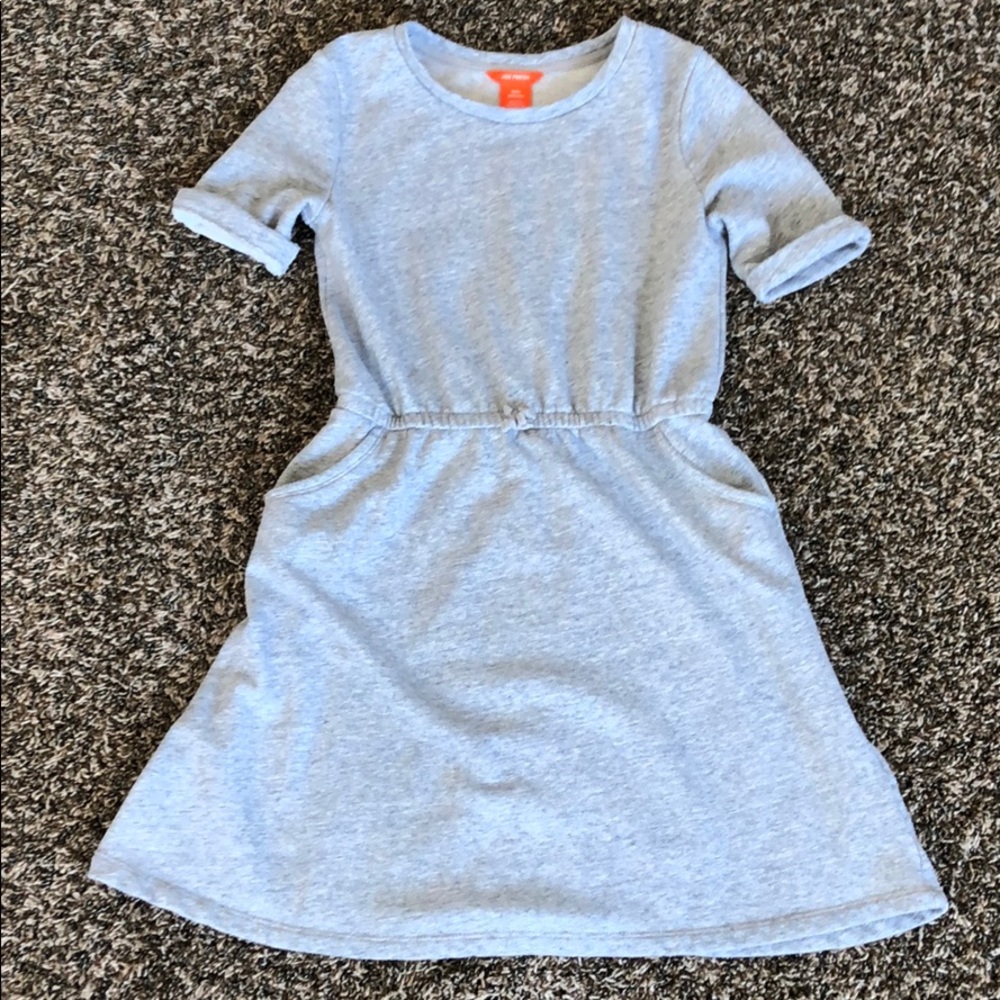 Girls gray cotton dress